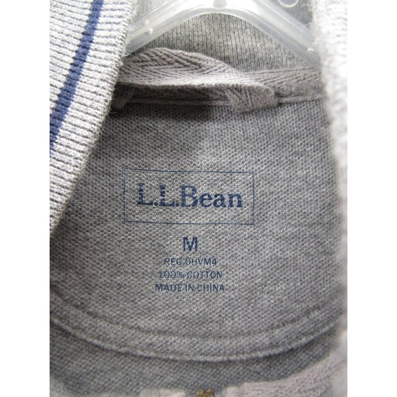 LL Bean Sweatshirt Medium 1/4 Zip Pullover Sweater Outdoor Preppy Knit - Picture 8 of 9